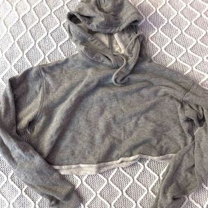 Aeropostale Cropped Grey Hoodie